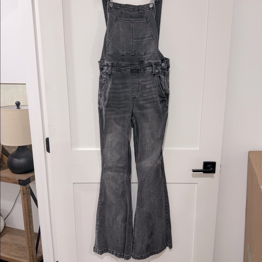 Free People overalls, size 29, grayish / faded black denim